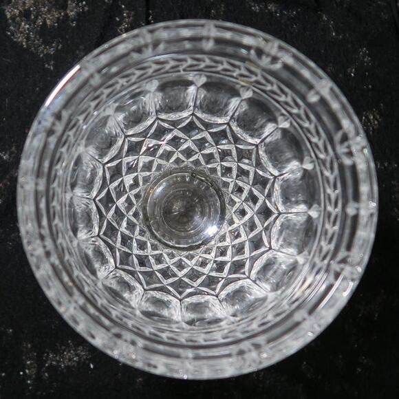 Crystal Candy Dish Pedestal heavy clear cut good condition NO lid ASTORIA - Picture 3 of 7